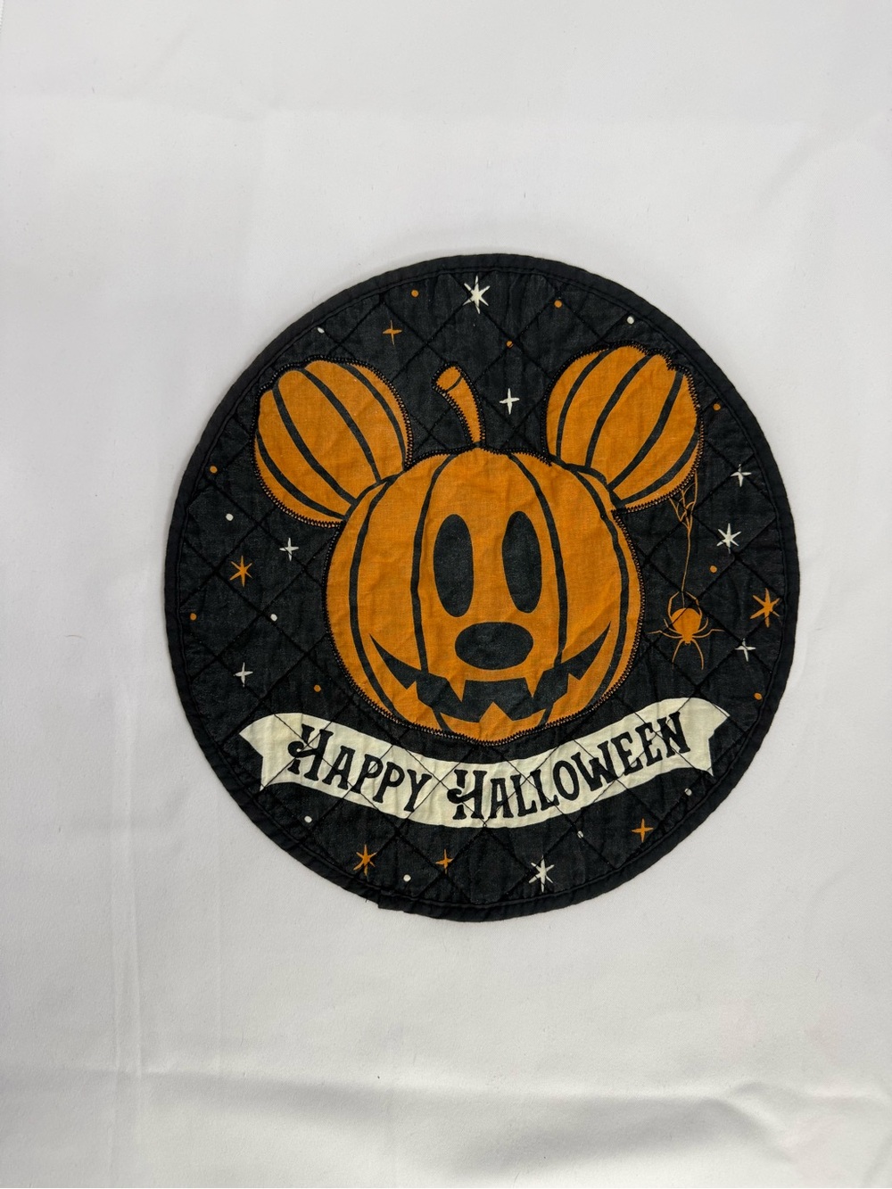 Disney Halloween Pumpkin Mickey Quilted Wall Accent - Black & Orange